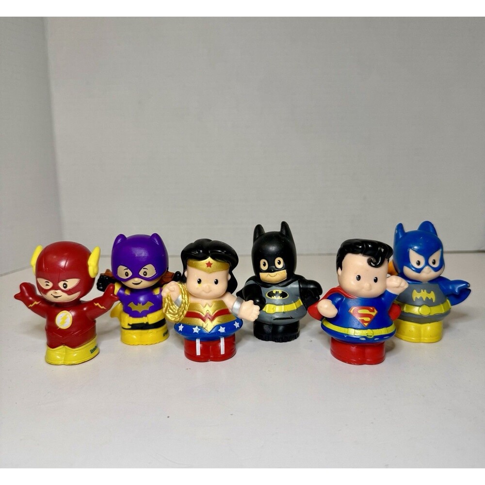 Fisher Price Little People DC Friends Batman Superman Wonder Woman Flash Lot